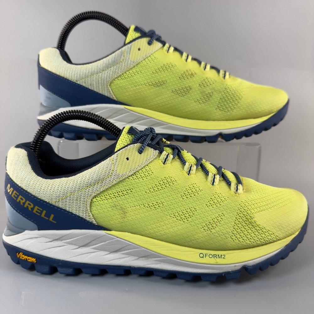 Merrell Antora 2 Womens 9 Trail Running Shoe High‎ Viz Green Yellow Neon Vibram